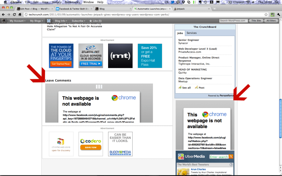 TechCrunch without Facebook, again