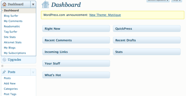 WordPress.com Dashboard